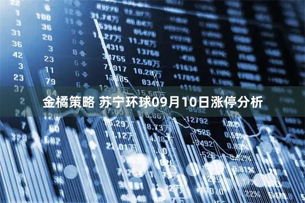 金橘策略 苏宁环球09月10日涨停分析