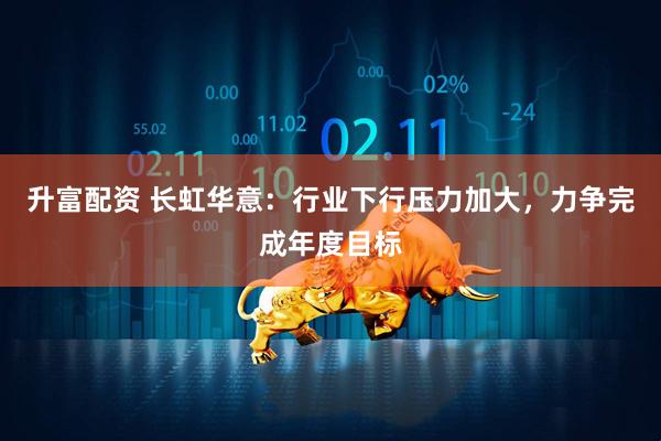 升富配资 长虹华意：行业下行压力加大，力争完成年度目标