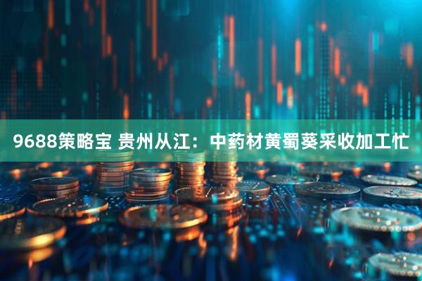 9688策略宝 贵州从江：中药材黄蜀葵采收加工忙